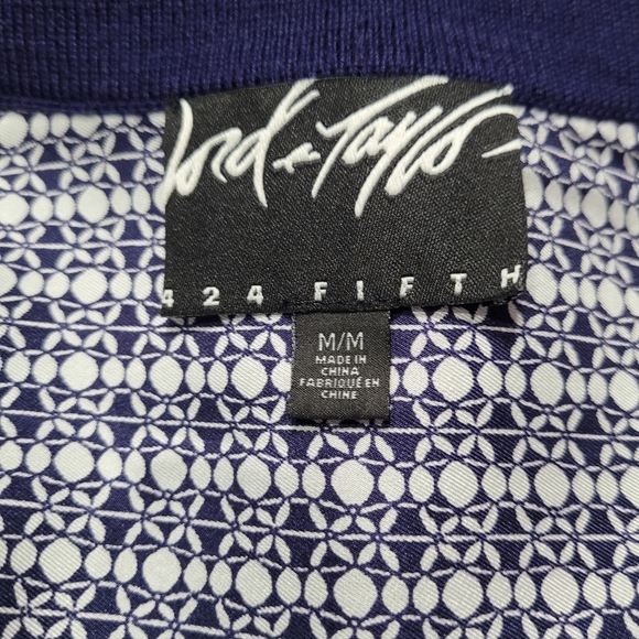 Lord & Taylor Merino Wool and Silk Cardigan Sweater size M - Picture 5 of 8